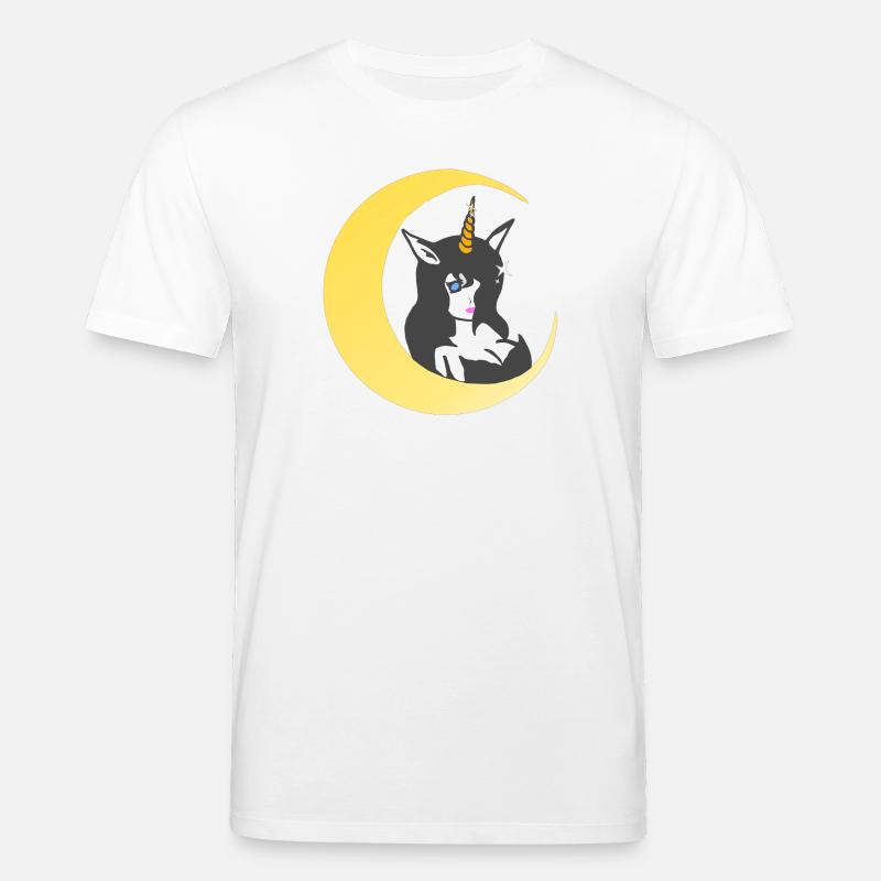 Mangastil, Einhörner, mondsichel - Stanley/Stella Unisex Bio-T-Shirt CREATOR  - Weiß