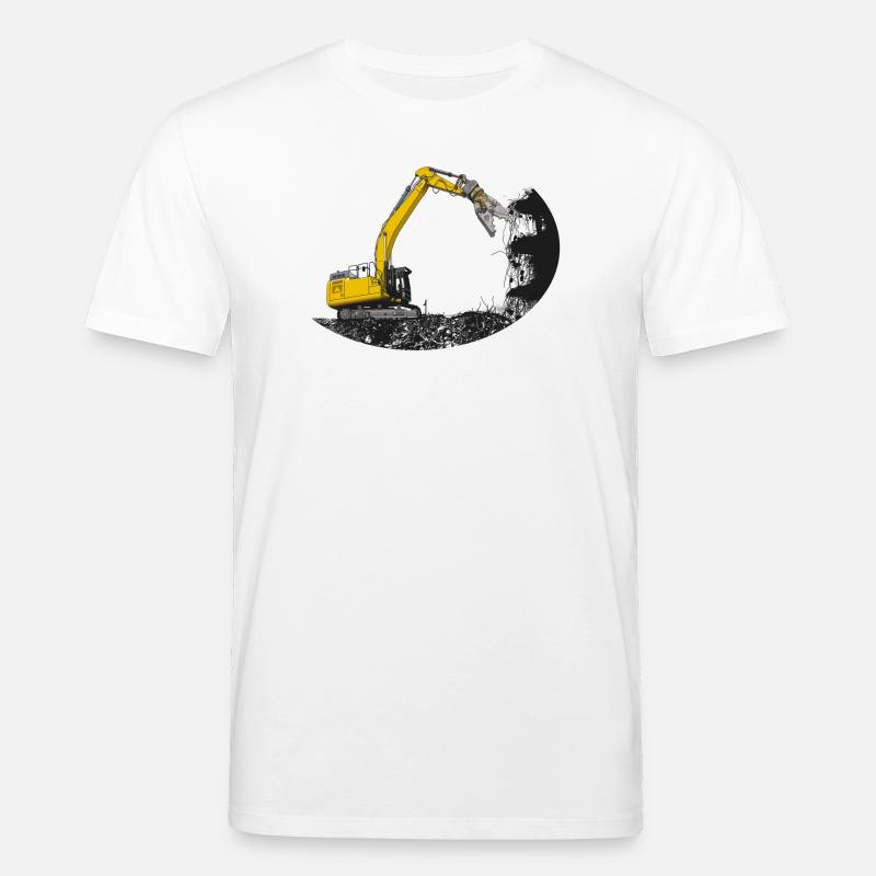 Abreißbagger mit Schrottschere - Stanley/Stella Unisex Bio-T-Shirt CREATOR  - Weiß