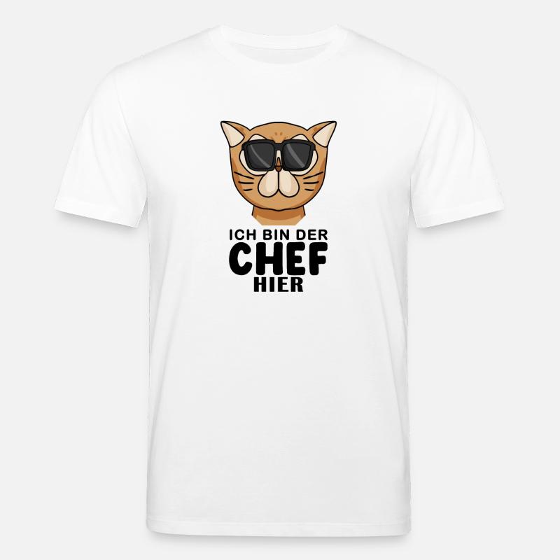 Cool Katze Perserkatze Chef Spruch - Stanley/Stella Unisex Bio-T-Shirt CREATOR - Weiß