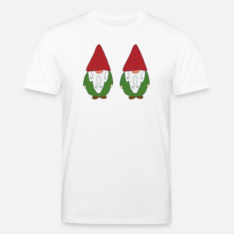 gartenzwerge doppelt - Stanley/Stella Unisex Bio-T-Shirt CREATOR  - Weiß