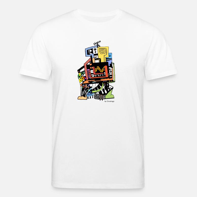 Tv totem black by Cinodrago - T-shirt bio CREATOR Stanley/Stella Unisexe - blanc