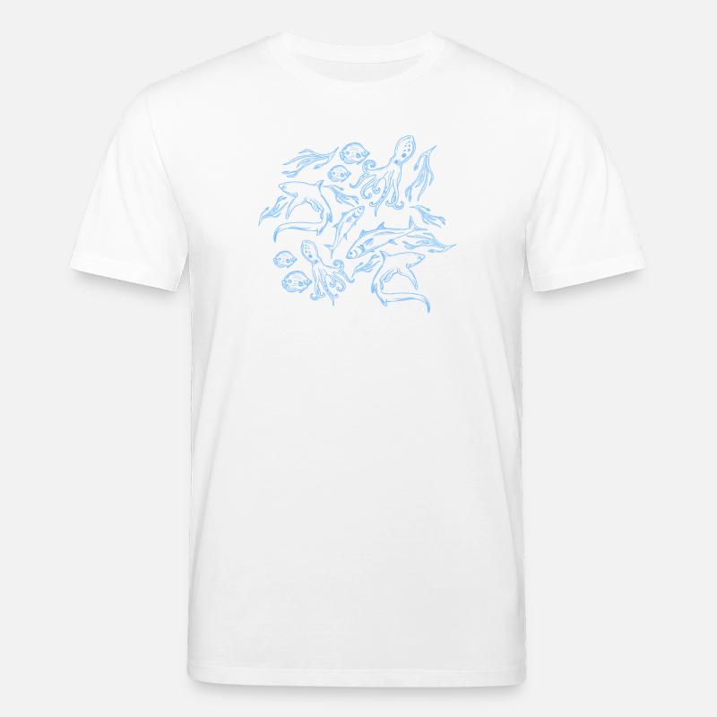 Meeresmuster - Stanley/Stella Unisex Bio-T-Shirt CREATOR  - Weiß