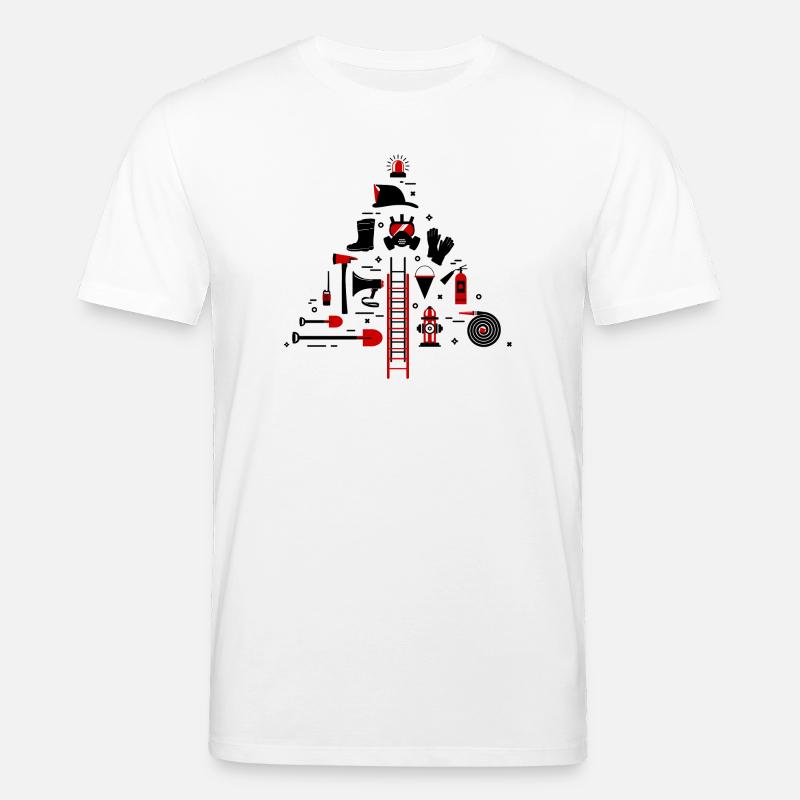 Fire Brigade Hose Fire Extinguisher Rescuer - Stanley/Stella CREATOR Unisex Organic T-Shirt - white