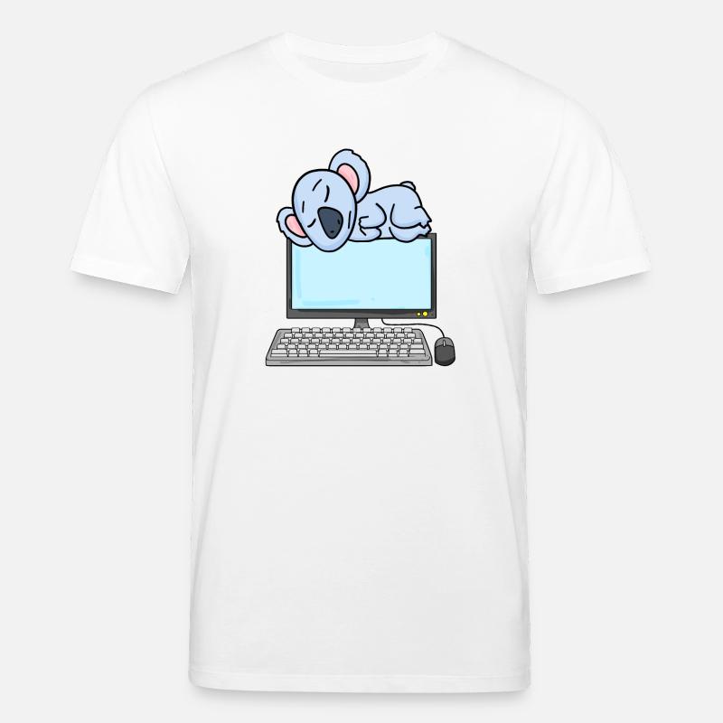 Koala Computer Nerd Programmer Gift - Stanley/Stella CREATOR Unisex Organic T-Shirt - white