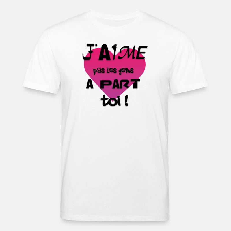 Coeur Rose Gradient — Message d'amour - T-shirt bio CREATOR Stanley/Stella Unisexe - blanc