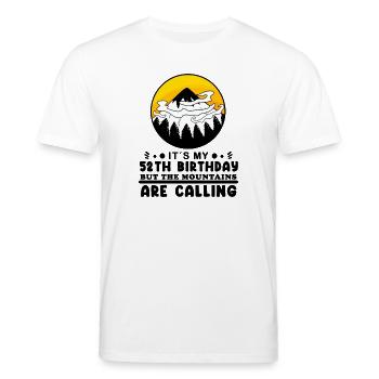52. Geburtstag Berge Berg Gipfel - 52 Jahre alt - Stanley/Stella Unisex Bio-T-Shirt CREATOR  - Weiß - Vorne - Alina (178cm) & Michal (187cm)