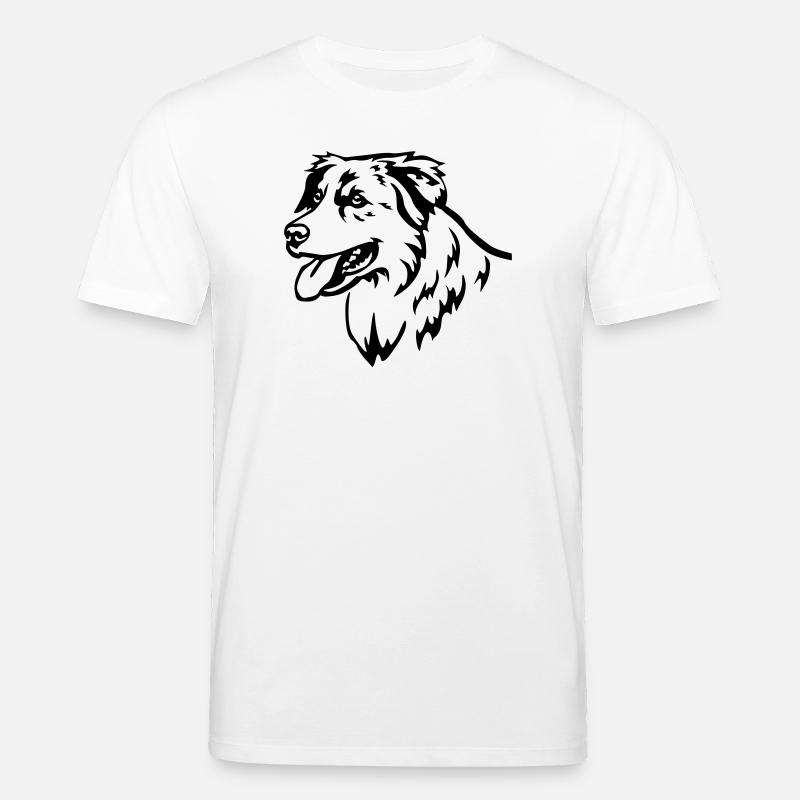 Australian Shepherd Kopf - Stanley/Stella Unisex Bio-T-Shirt CREATOR  - Weiß