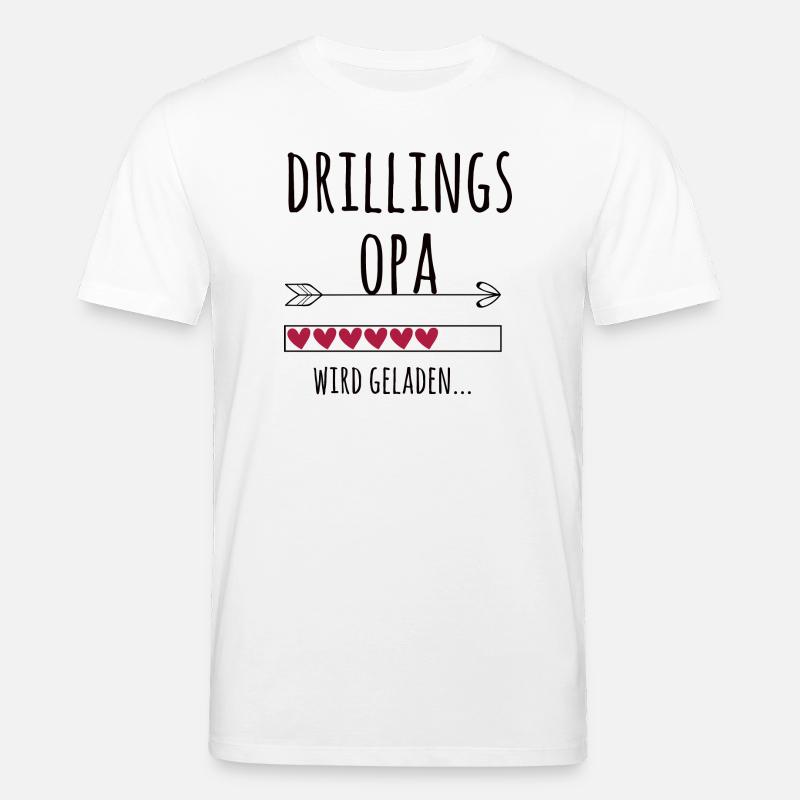 werdender Drillingsopa Schwangerschaft Drillinge - Stanley/Stella Unisex Bio-T-Shirt CREATOR - Weiß