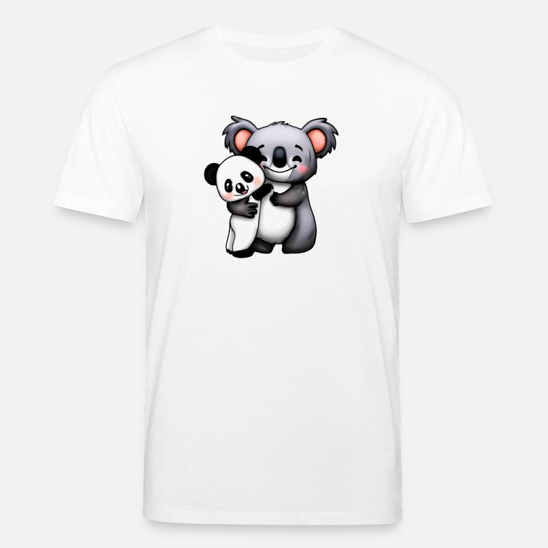 simpatico orso koala e orso panda squeeze e - Maglietta ecologica unisex CREATOR di Stanley/Stella - bianco