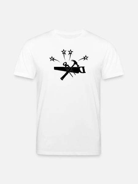 Hammersägezange vier Sterne - Stanley/Stella Unisex Bio-T-Shirt CREATOR  - Weiß