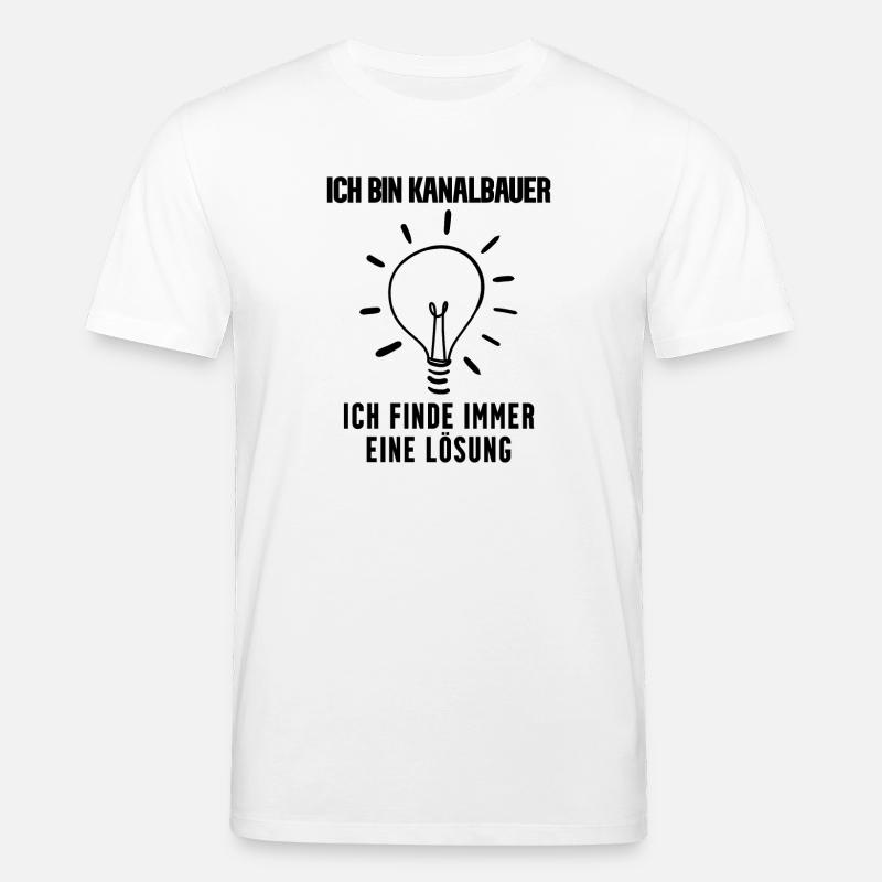 Kanalbauer Geschenk - Stanley/Stella Unisex Bio-T-Shirt CREATOR - Weiß