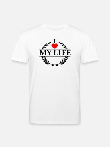 Elsker dit hjerte 020 - Stanley/Stella CREATOR økologisk unisex-T-shirt - hvid