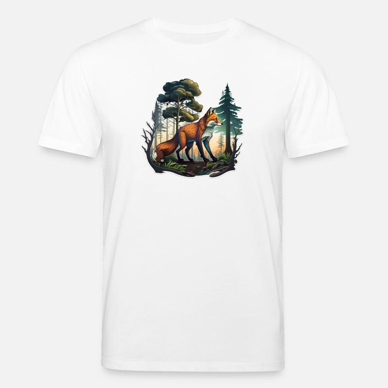 Fuchs im Wald - Stanley/Stella Unisex Bio-T-Shirt CREATOR  - Weiß