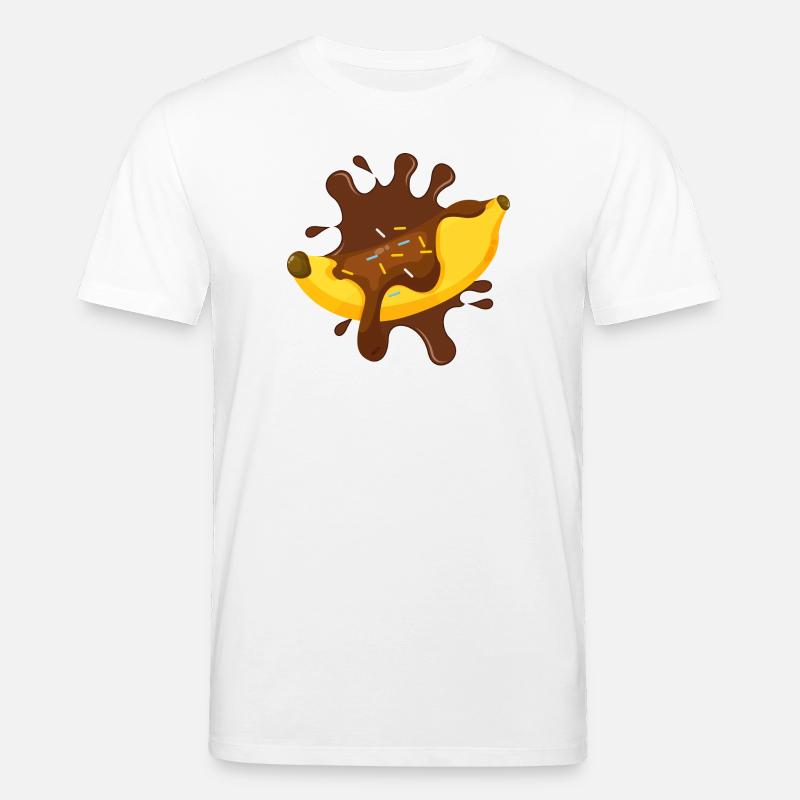 Schokolade, Schokoladenfächer, Bananensplit - Stanley/Stella Unisex Bio-T-Shirt CREATOR  - Weiß
