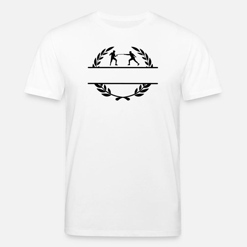Fechtwettbewerb im Lorbeerkranz - Stanley/Stella Unisex Bio-T-Shirt CREATOR  - Weiß