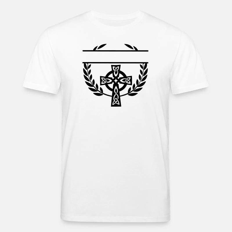 Keltisches Kreuzmonogramm - Stanley/Stella Unisex Bio-T-Shirt CREATOR  - Weiß