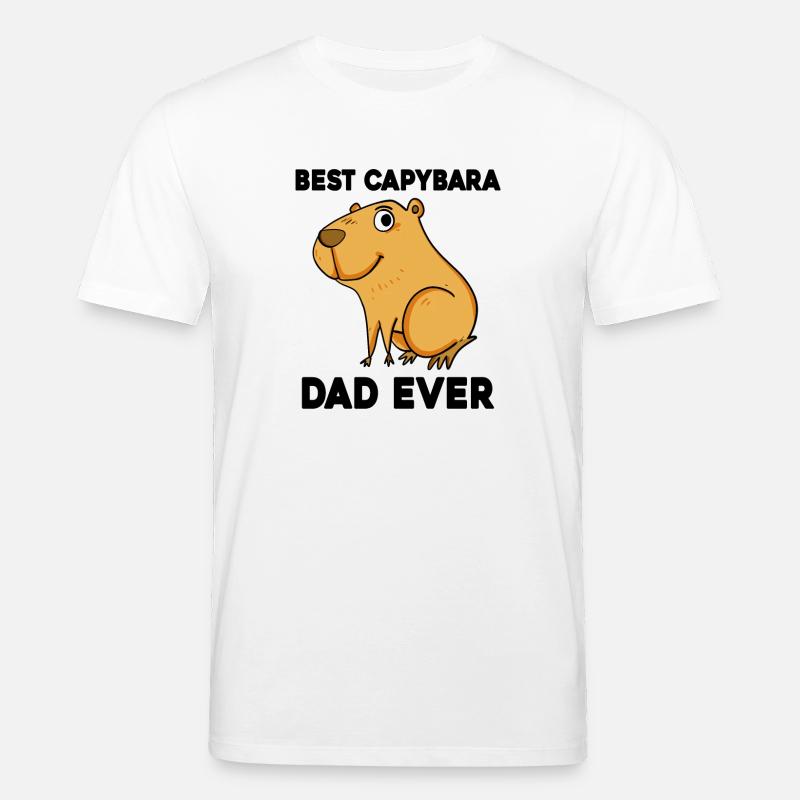 Capybara Père Capybara Capybara Cochon - T-shirt bio CREATOR Stanley/Stella Unisexe - blanc