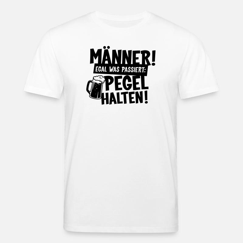 Männer Pegel halten Bier - Stanley/Stella Unisex Bio-T-Shirt CREATOR  - Weiß