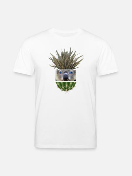 Koala Azure Cactus Collage - Stanley/Stella CREATOR Unisex Organic T-Shirt - white