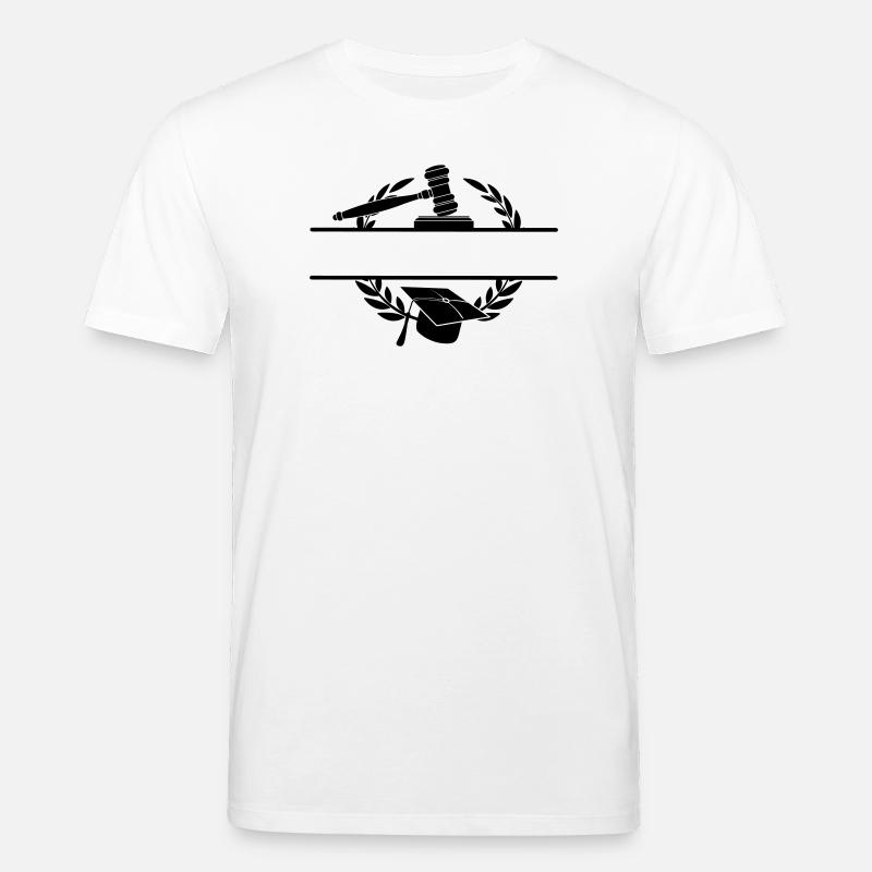 Anwaltsmonogramm mit Hut und Hammer - Stanley/Stella Unisex Bio-T-Shirt CREATOR  - Weiß