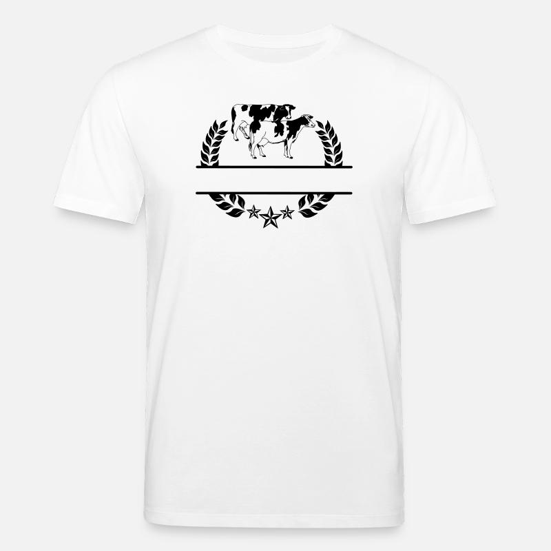 Monogramme de vaches - T-shirt bio CREATOR Stanley/Stella Unisexe - blanc