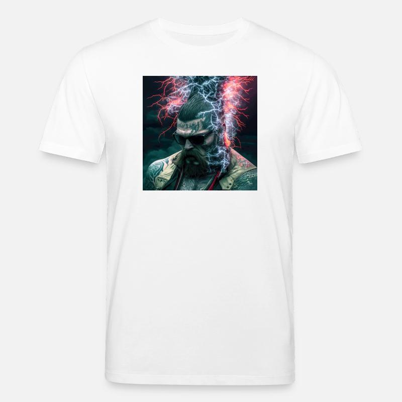 Portrait elektrik 04 - Stanley/Stella Unisex Bio-T-Shirt CREATOR  - Weiß