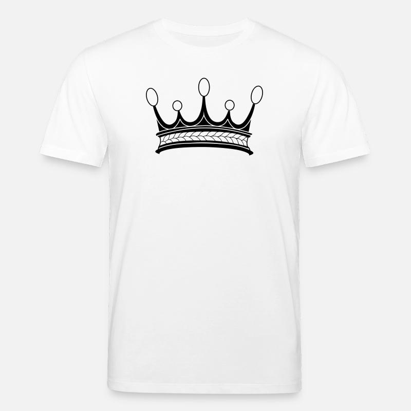 Couronne cinq perles image d’ombre transparente - T-shirt bio CREATOR Stanley/Stella Unisexe - blanc