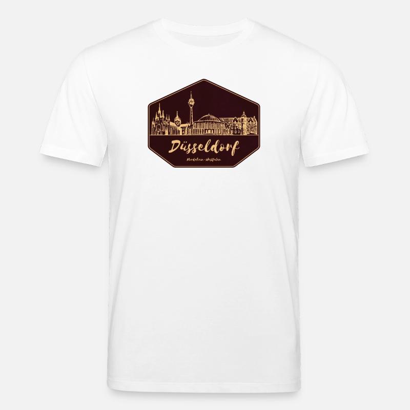 Düsseldorfer Skyline Badge - Stanley/Stella Unisex Bio-T-Shirt CREATOR  - Weiß