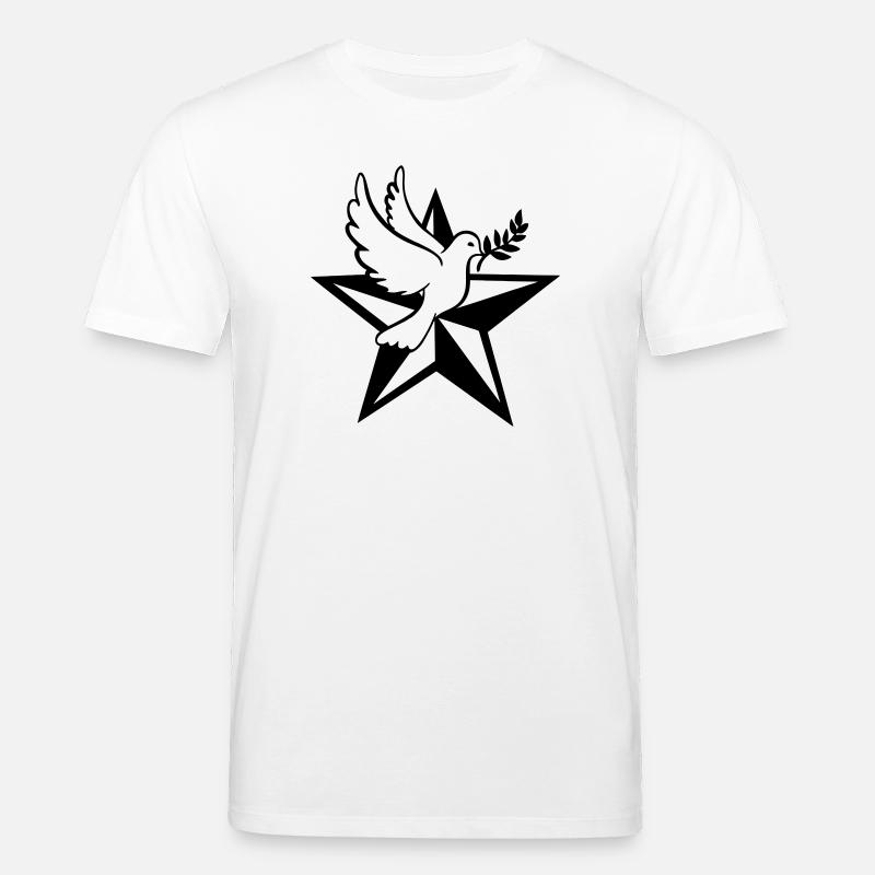 Stern mit Taube - Stanley/Stella Unisex Bio-T-Shirt CREATOR  - Weiß