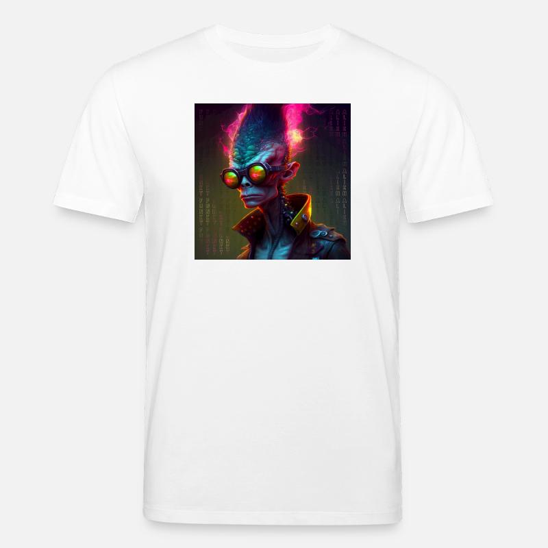 Funky alien 01 - Stanley/Stella Unisex Bio-T-Shirt CREATOR  - Weiß