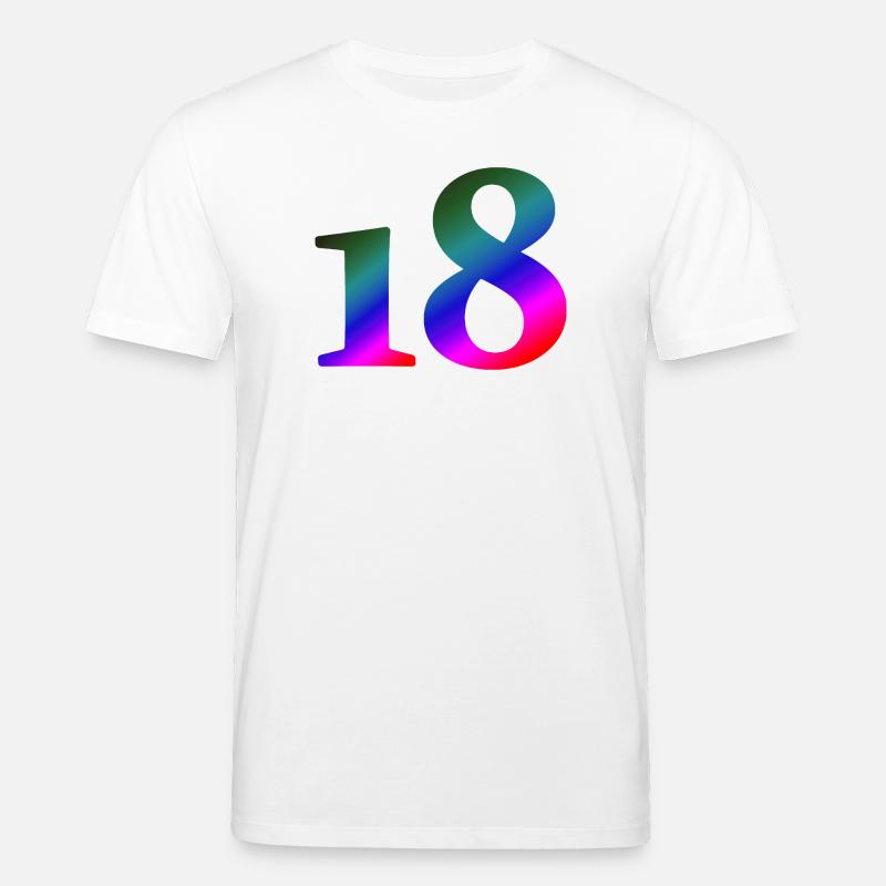 18, bunter farbverlauf, schenken - Stanley/Stella Unisex Bio-T-Shirt CREATOR  - Weiß