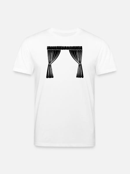 Curtains logo - Stanley/Stella CREATOR Unisex Organic T-Shirt - white