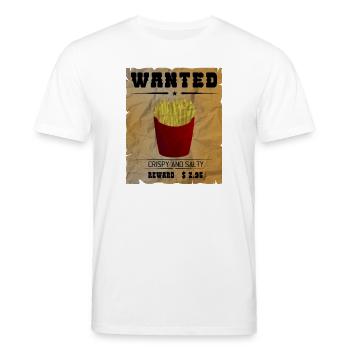 Pommes - french fries - Stanley/Stella Unisex Bio-T-Shirt CREATOR  - Weiß - Vorne - Alina (178cm) & Michal (187cm)