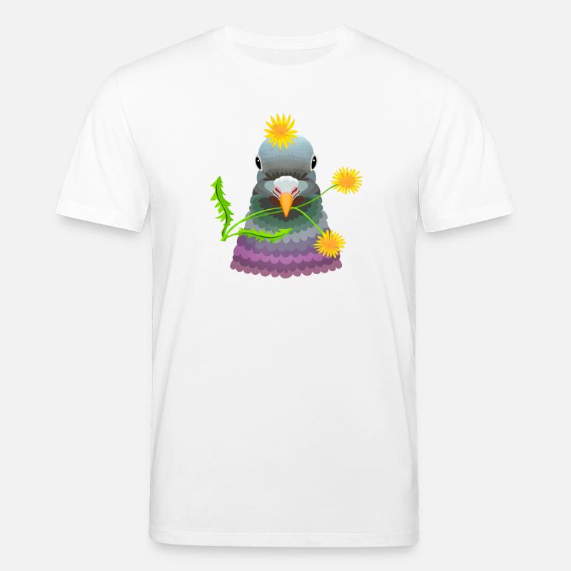 pigeon pssenlit - T-shirt bio CREATOR Stanley/Stella Unisexe - blanc