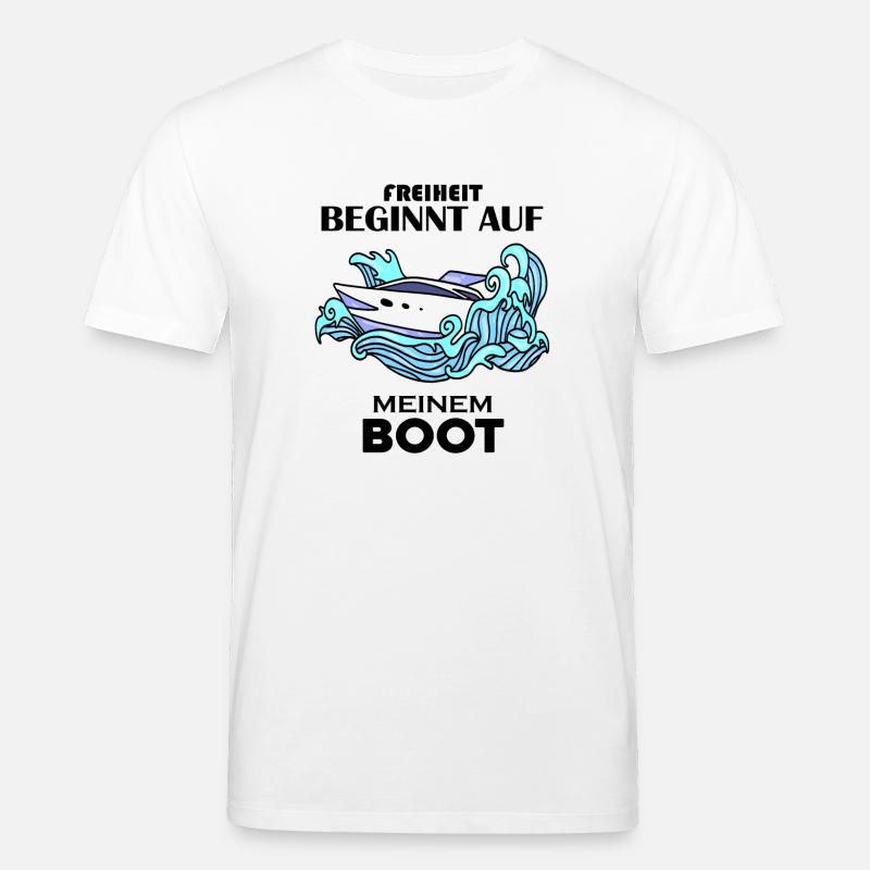 Boote Motorboot - Stanley/Stella Unisex Bio-T-Shirt CREATOR - Weiß