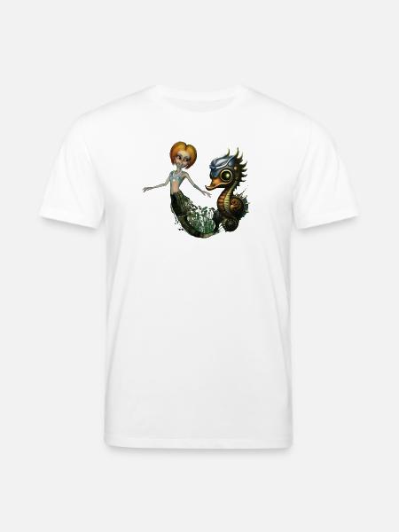 Die Freundschaft der Steampunk-Meerjungfrau - Stanley/Stella Unisex Bio-T-Shirt CREATOR  - Weiß