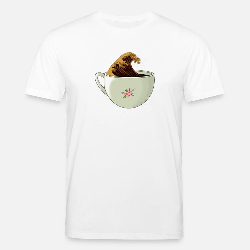 Die große Welle Koffein - Stanley/Stella Unisex Bio-T-Shirt CREATOR - Weiß