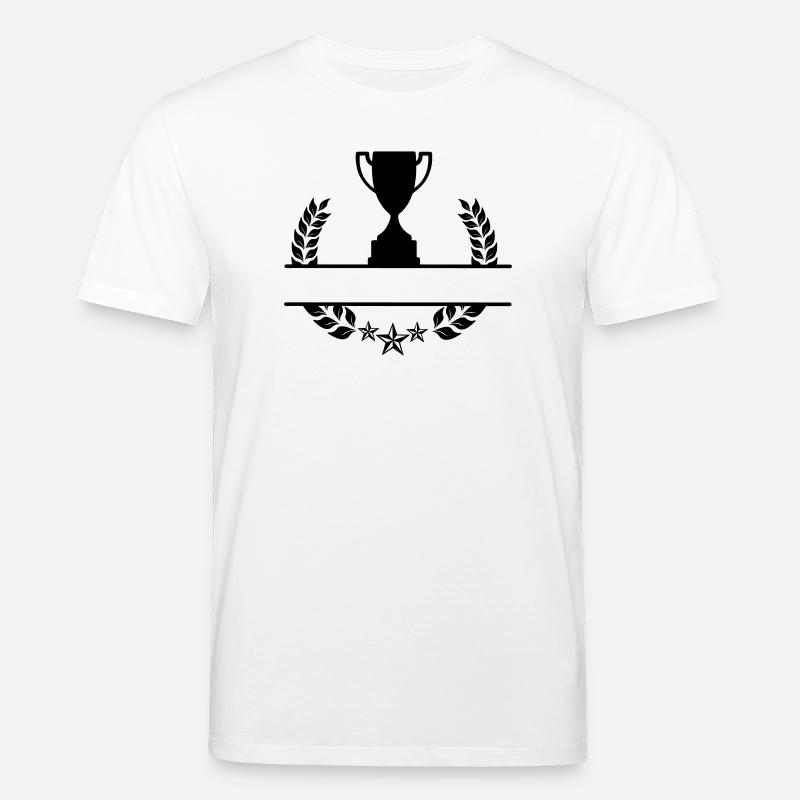 Lorbeerkranz-Monogramm-Becher - Stanley/Stella Unisex Bio-T-Shirt CREATOR  - Weiß