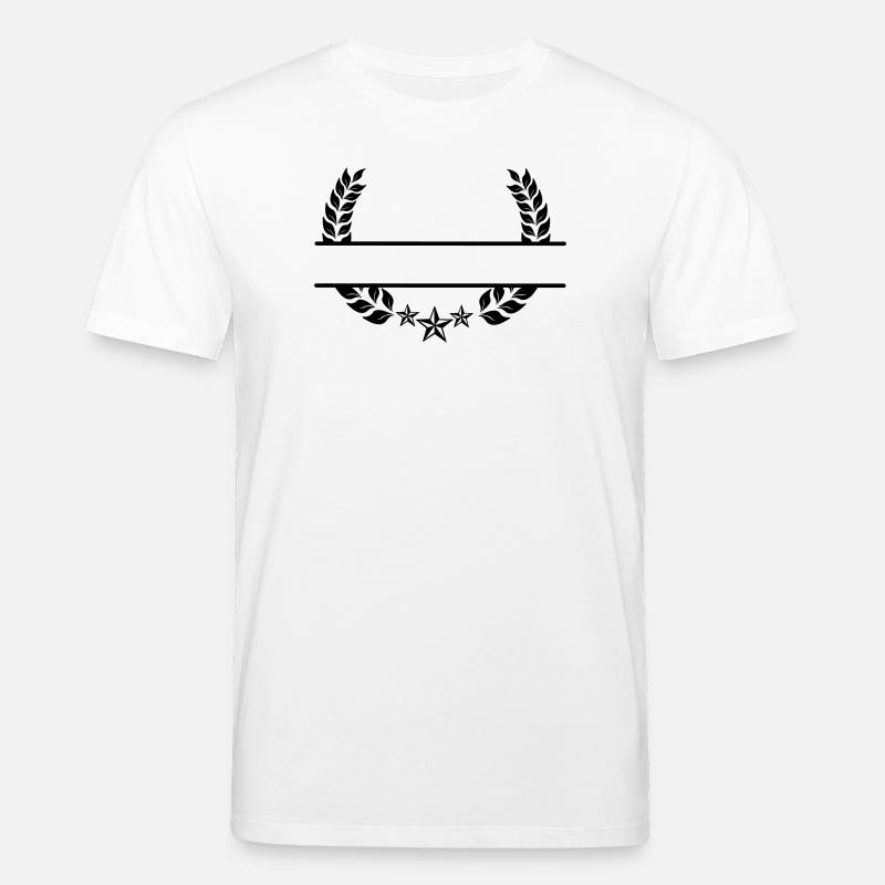 Couronne de laurier sous trois étoiles - T-shirt bio CREATOR Stanley/Stella Unisexe - blanc