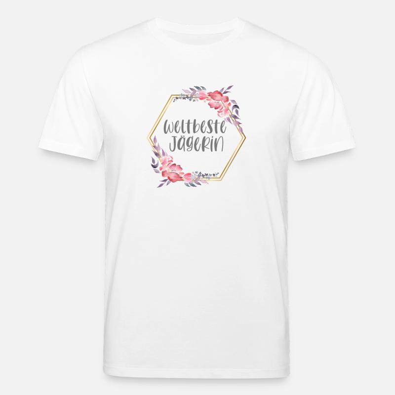 Weltbeste Jägerin Jagd Beruf Geschenk - Stanley/Stella Unisex Bio-T-Shirt CREATOR  - Weiß