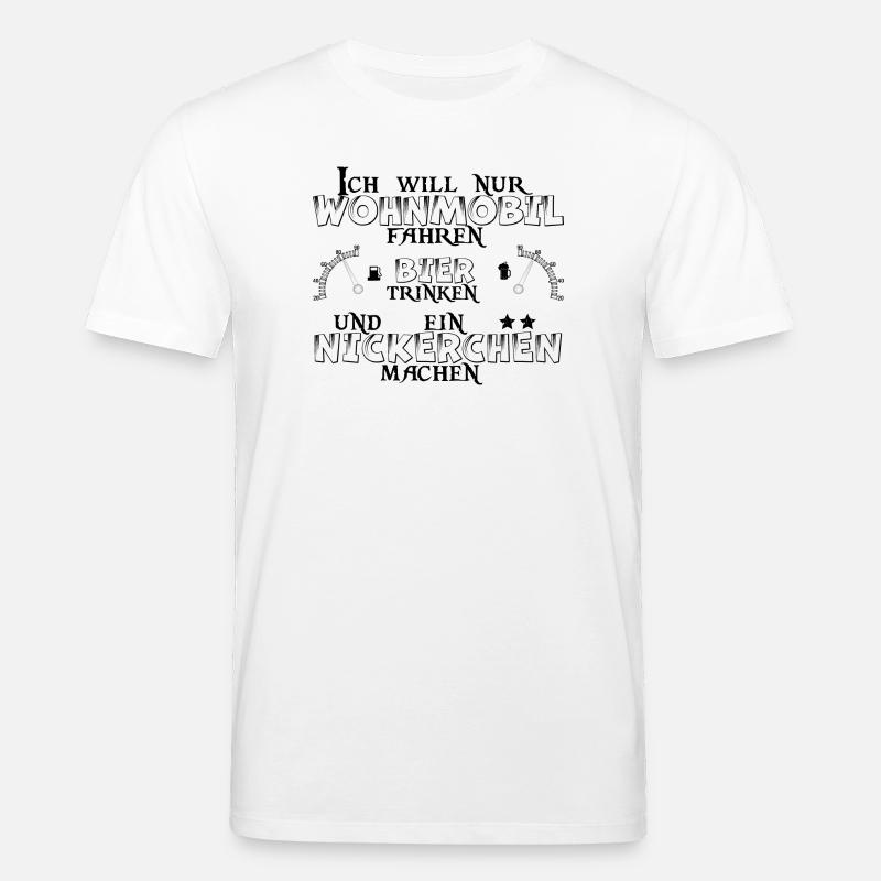 Wohnmobil Bier Nickerchen Camping - Stanley/Stella Unisex Bio-T-Shirt CREATOR  - Weiß