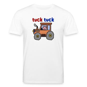 Tracteur Agriculteur Agriculture Agriculture Vie à la campagne - T-shirt bio CREATOR Stanley/Stella Unisexe - blanc - Devant - Alina (178cm) & Michal (187cm)