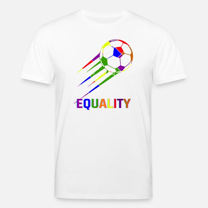 Fußball Regenbogen WM Equality - Stanley/Stella Unisex Bio-T-Shirt CREATOR - Weiß