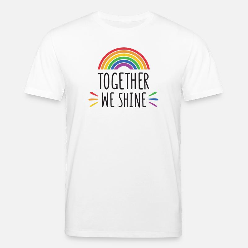 Pride Month - Gemeinsam glänzen wir - Stanley/Stella Unisex Bio-T-Shirt CREATOR  - Weiß