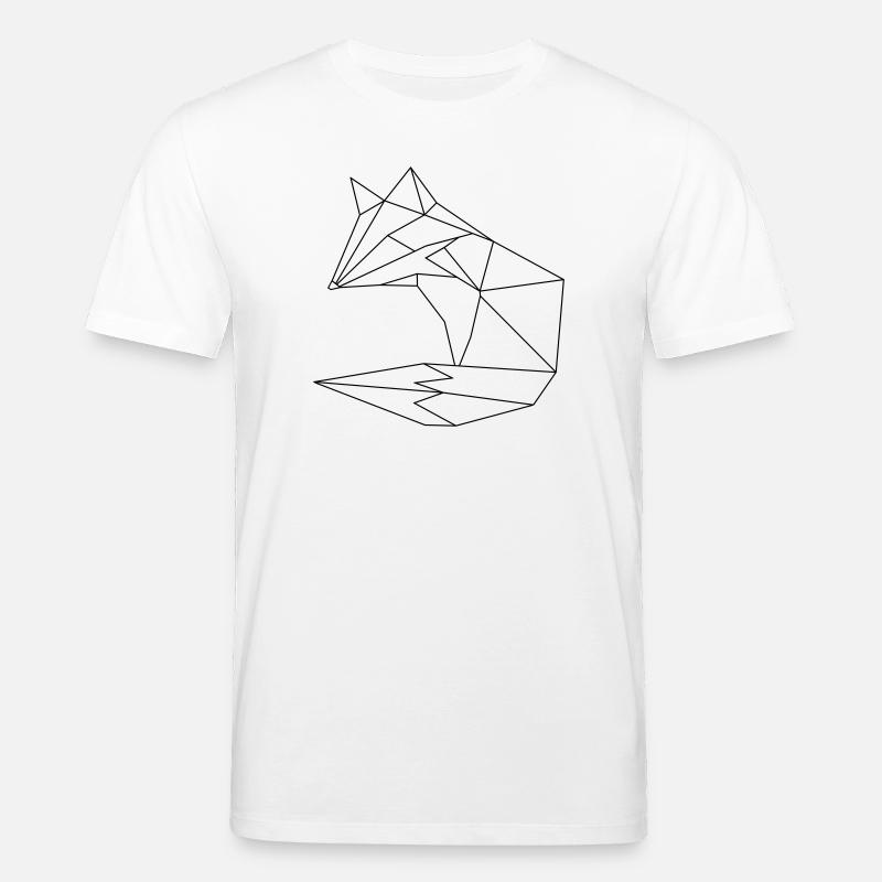 Fuchs im ORGAMI style Liniar - Stanley/Stella Unisex Bio-T-Shirt CREATOR  - Weiß
