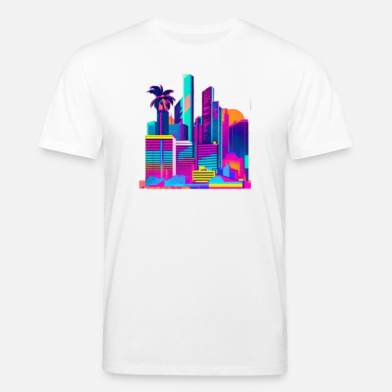 80s Skyline - Stanley/Stella Unisex Bio-T-Shirt CREATOR  - Weiß