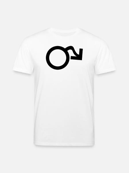 Symbol male hanging - Stanley/Stella CREATOR Unisex Organic T-Shirt - white