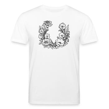 Couronne de fleurs Abeilles Prairie Fleurs de mariage - T-shirt bio CREATOR Stanley/Stella Unisexe - blanc - Devant - Alina (178cm) & Michal (187cm)