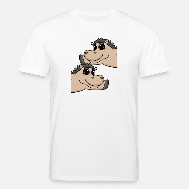 Chevaux à cheval - T-shirt bio CREATOR Stanley/Stella Unisexe - blanc