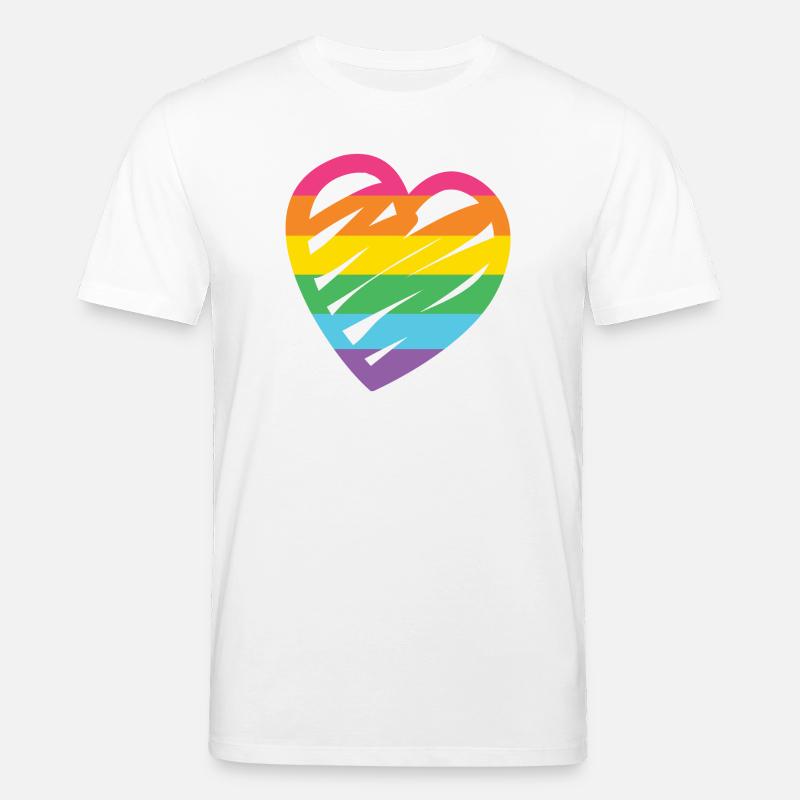 LGBTQ-Regenbogenherz - Stanley/Stella Unisex Bio-T-Shirt CREATOR  - Weiß